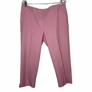 Kim Rogers Women’s Cropped Pants Size 14 Pink Slash Pockets Lightweight